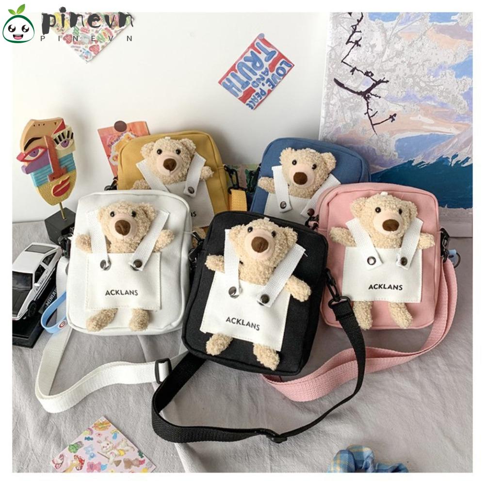 PINEVN Túi Xách Tay Sức Chứa Lớn Đa Năng In Họa Tiết Dễ Thương Sáng Tạo