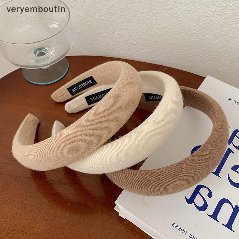 Băng Đô Cài Tóc Bản Rộng Bằng Xốp Phong Cách Hàn Quốc Thời Trang Cho Nữ