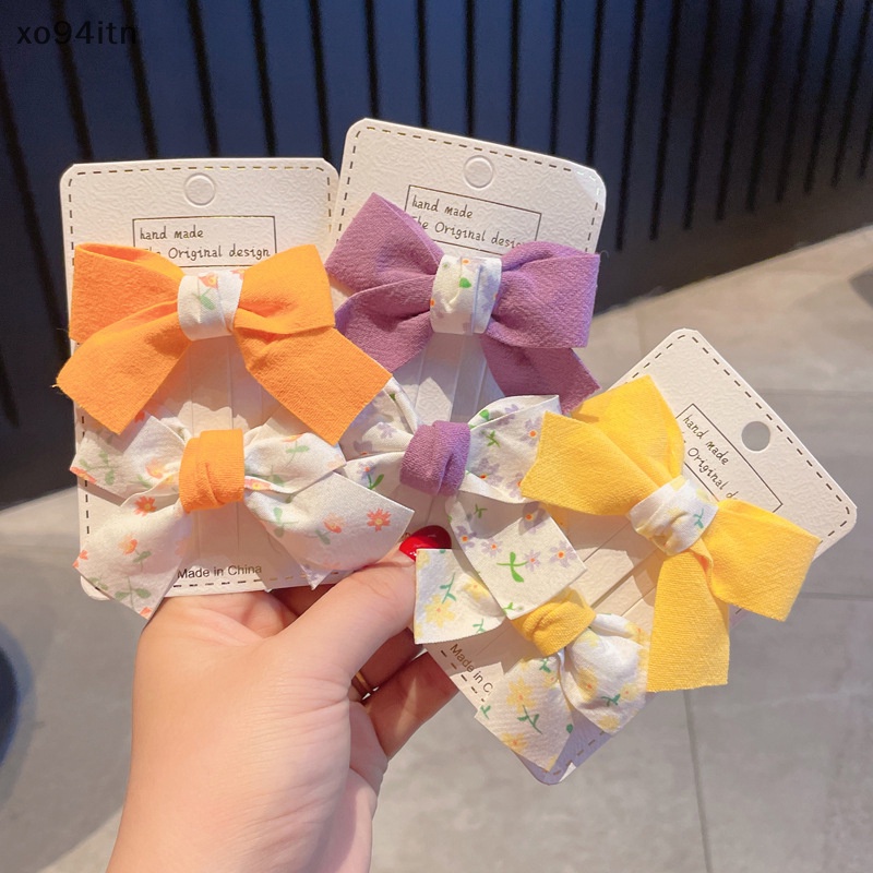 Set 2 Kẹp Tóc Nơ Dễ Thương Cho Bé Gái