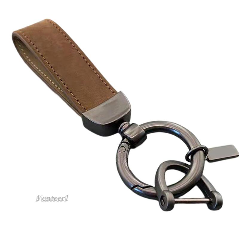Móc Chìa Khóa Bằng Da PU Chống Mòn Thời Trang Cho Nam
