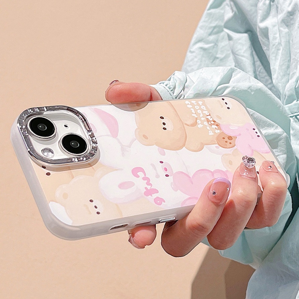 Ốp Điện Thoại TPU Dẻo Họa Tiết Hoạt Hình Gấu / Thỏ Dễ Thương Chống Sốc / Bụi Bẩn Cho IPhone 14 13 12 11 Pro Max X XR 8 7 Plus