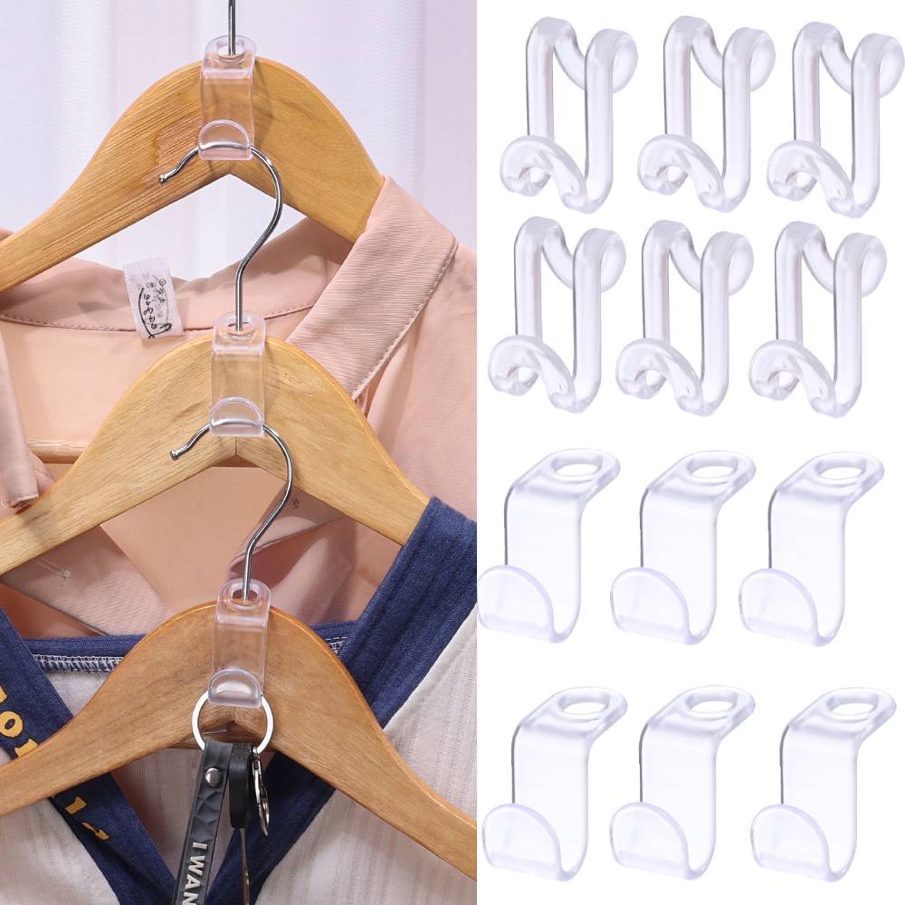 Set 5 Móc Treo Quần Áo Mini Trong Suốt Giúp Tiết Kiệm Không Gian Tiện Dụng