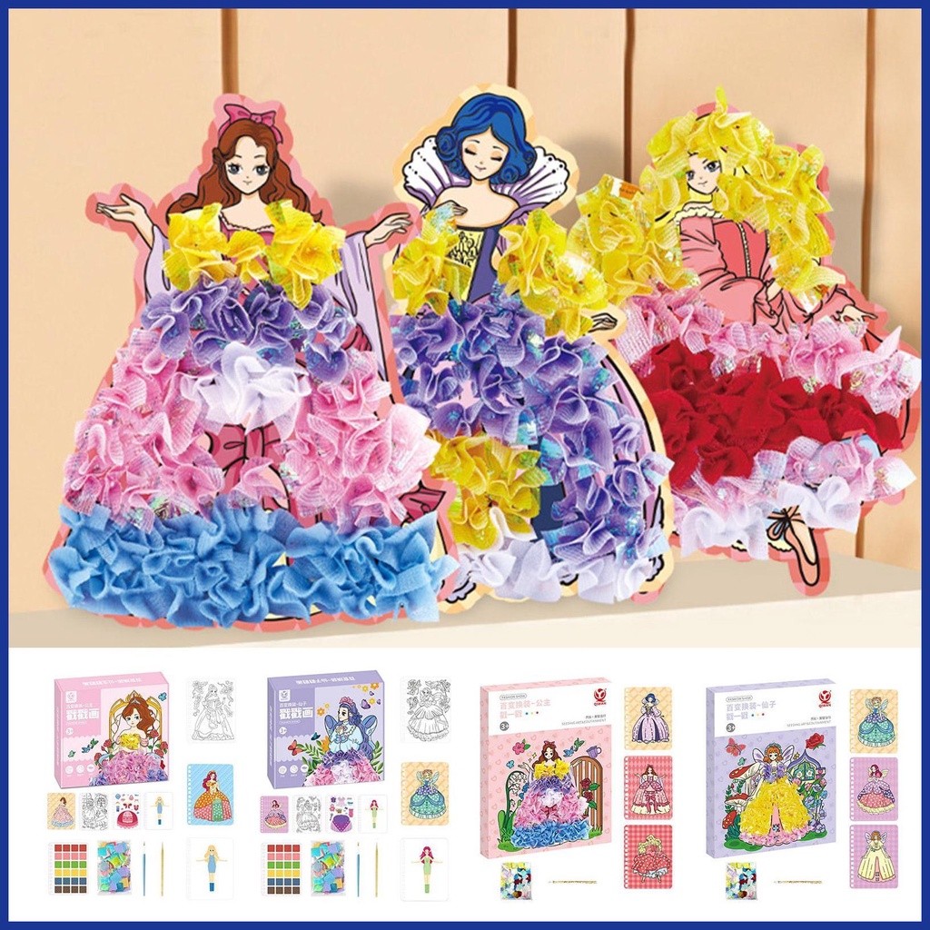 Poke Art Bộ Miếng Dán Tô Màu Nước Nghệ Thuật Poke Mặc Quần Áo Giáo Dục Đa Năng