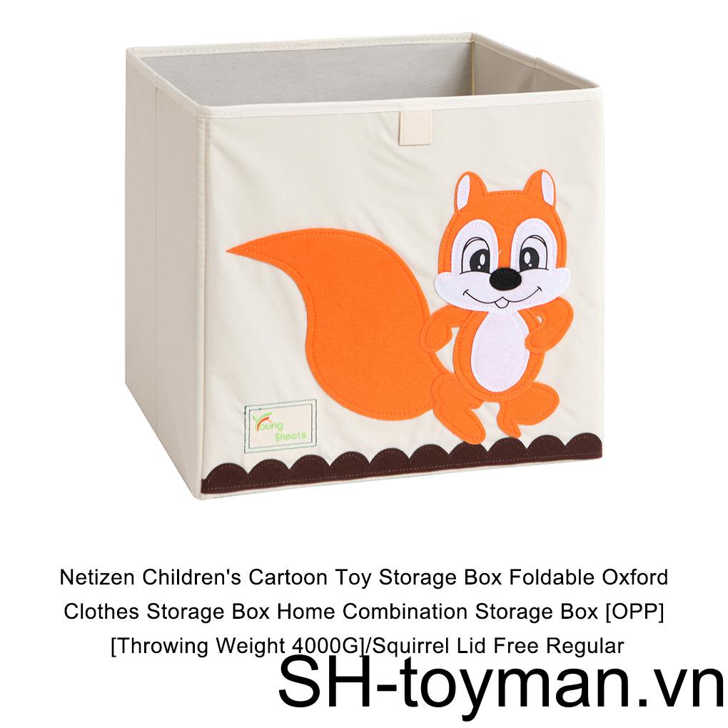 (runbu) Hộp Đựng Đồ Chơi Khối Lập Phương Gấp Gọn Được Sắp Xếp Chồng Được Hình Gấu Trúc