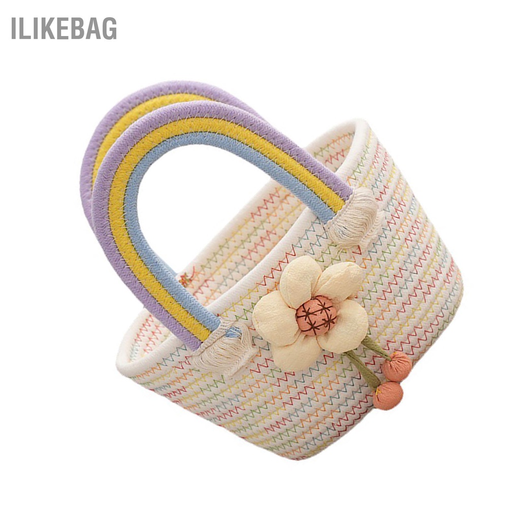 Ilikebag Túi xách dệt hướng dương thời trang tối giản đa năng dễ thương cho kỳ nghỉ hàng ngày