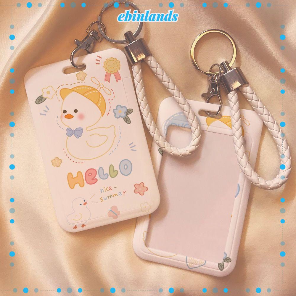 EBINLANDS Ví Đựng Thẻ Bằng Nhựa Họa Tiết Hoạt Hình Cho Bé