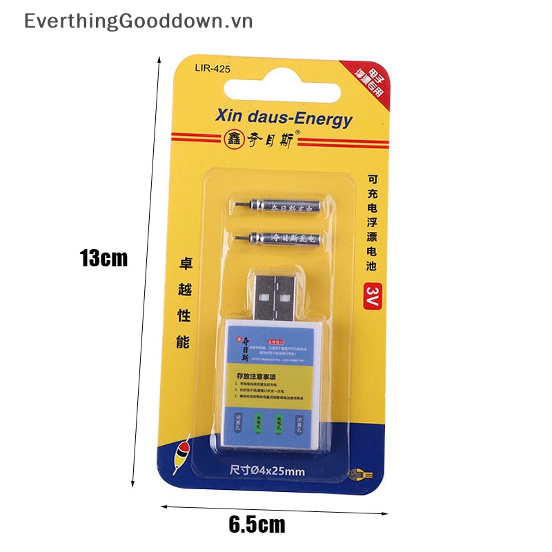 Everthinggooddown 4 Lỗ Sạc USB Với 2 Cổng Sạc CR425 Phao Nổi Dạ Quang vn