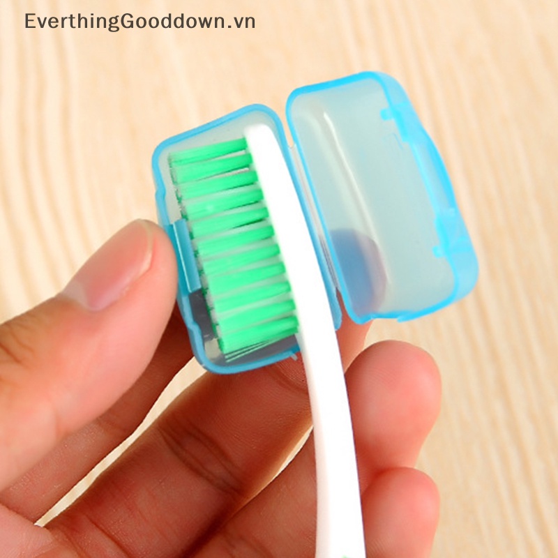 Everthinggooddown set 5 Đầu Bàn Chải Đánh Răng Mini Có Nắp Đậy Dùng Ngoài Trời vn
