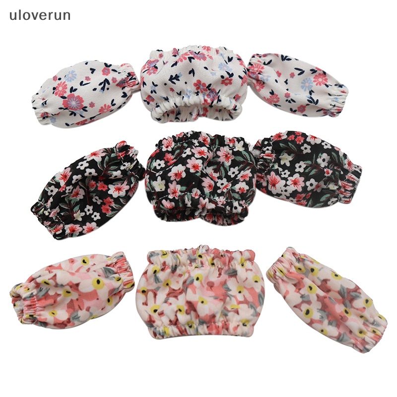 Uloverun Bộ Quần Áo Denim Tay Phồng In Hoa Tinh Tế Sáng Tạo Và Thiết Thực Cho Búp Bê 29cm