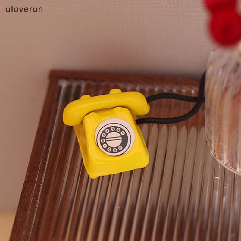 Điện Thoại Bàn Đồ Chơi Mini Phong Cách Retro Cho Nhà Búp Bê