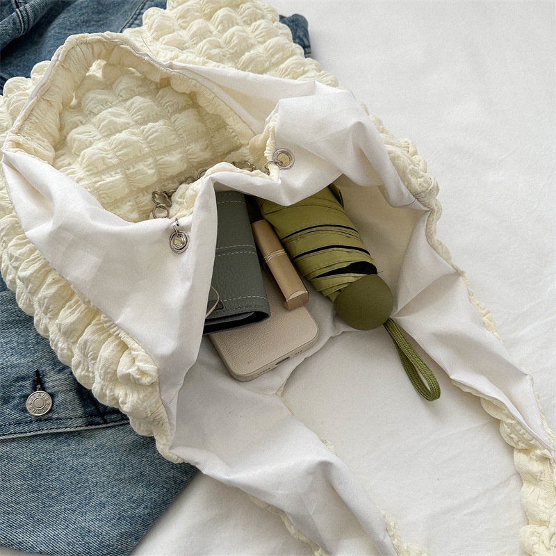 Túi Xách Vải Cotton Mềm Họa Tiết Hình Thoi Thời Trang Cho Nữ