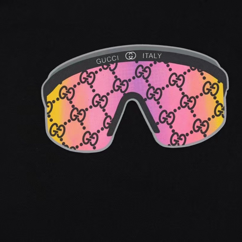 Áo Thun Tay Ngắn Cổ Tròn In Hình Mắt Kính Đôi Chữ G66 Thời Trang Unisex