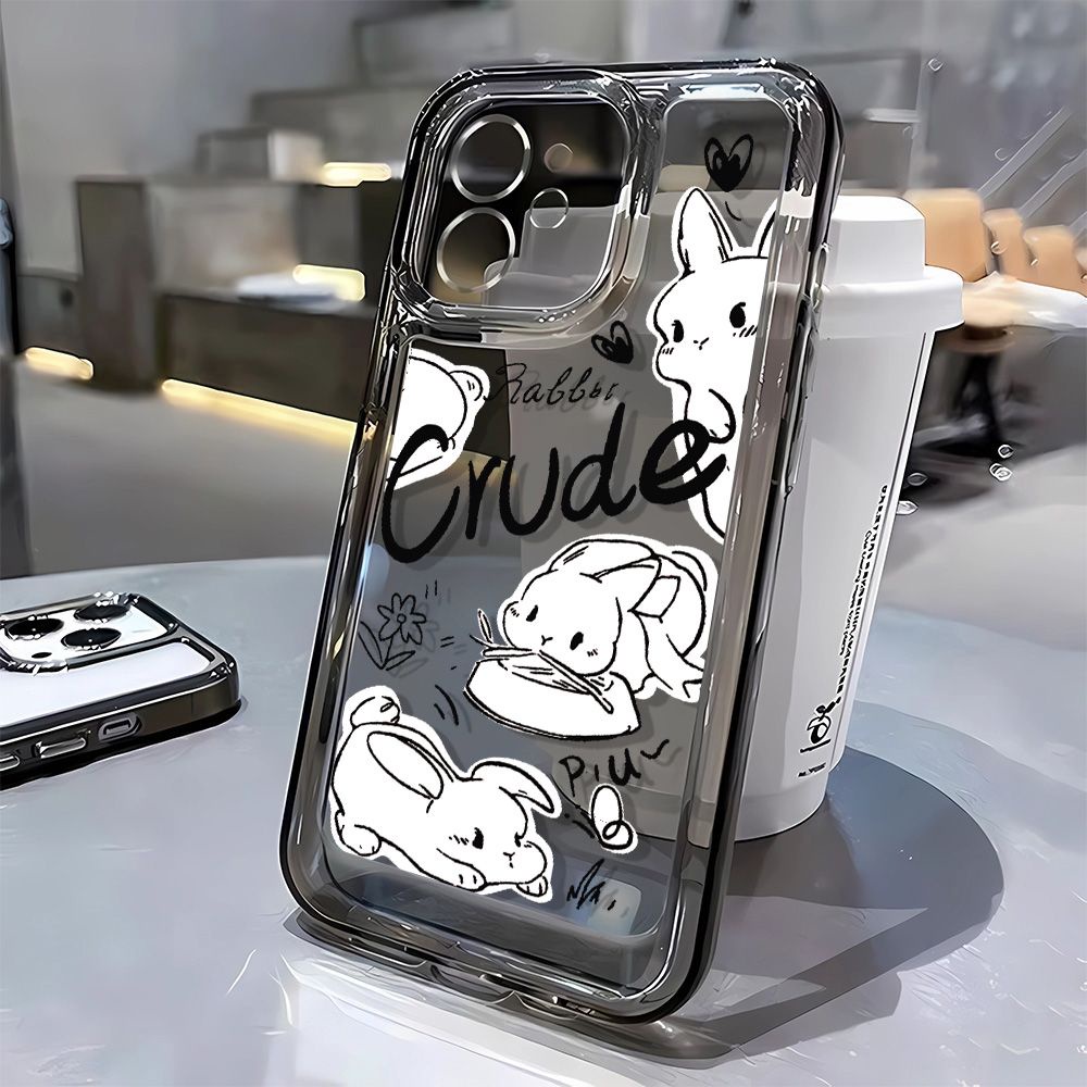 Ốp Điện Thoại Dẻo Họa Tiết Chú Thỏ &amp; Chữ Tiếng Anh Độc Đáo Chống Sốc Cho iPhone 12iPhone14Promax 1311 78p