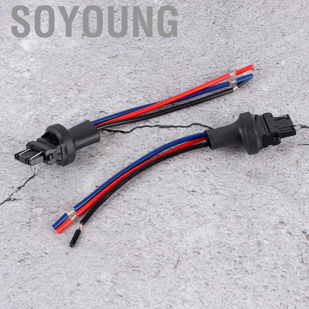 Soyoung Male Socket Connector 2Pcs 3157 Car Bulb Holder Adapter Wire for Turn Signal Light