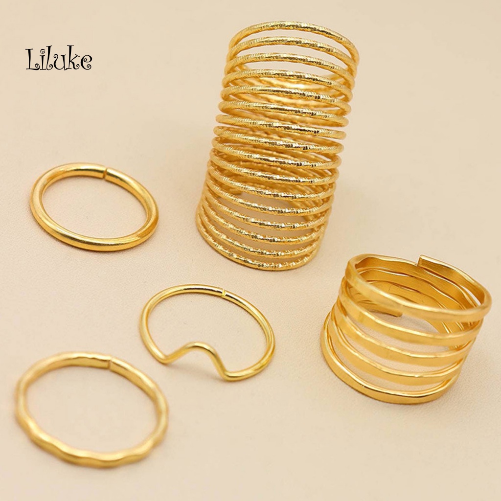 Bộ 5 Nhẫn Nữ Trang Nhiều Kiểu Dáng