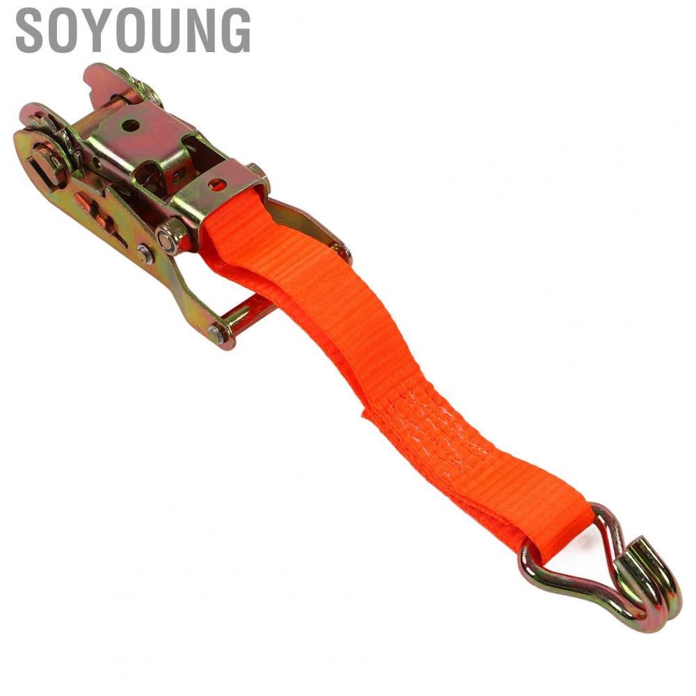 Soyoung Lashing Strap Ratchet Tie Down UV Proof Tear Resistant for Truck Trailer