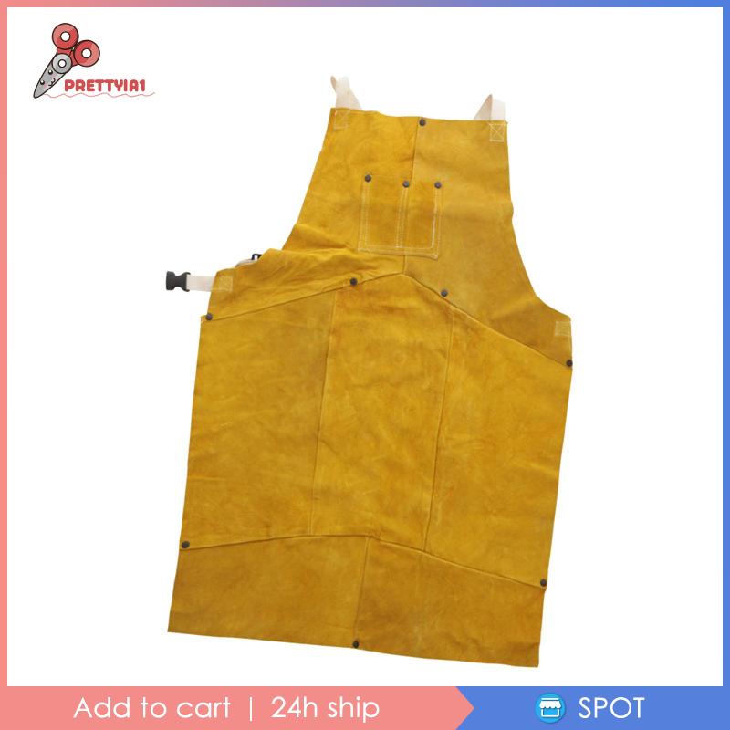 Tạp Dề Bằng Da Bò Thoáng Khí Chuyên Dụng Cho Thợ Hàn / Nướng BBQ