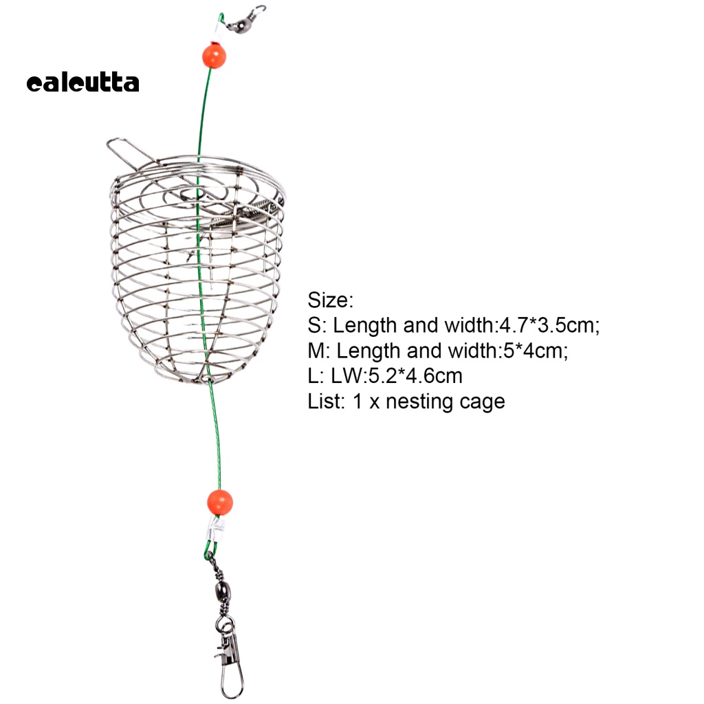 Lồng Đựng Mồi Câu Cá Bằng Thép Không Gỉ Chống Mòn Có Thể Tái Sử Dụng