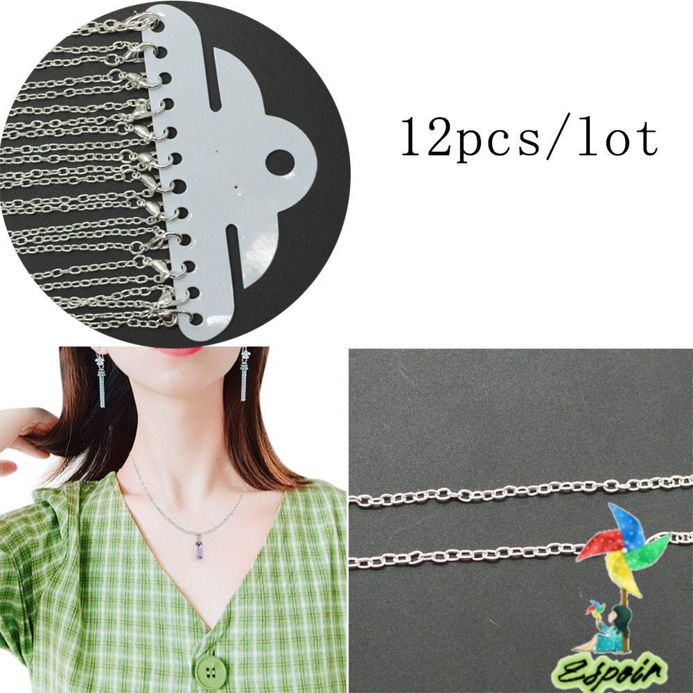 ESPO Set 12 Vòng cổ Bạc Sáng Dành Cho Nữ