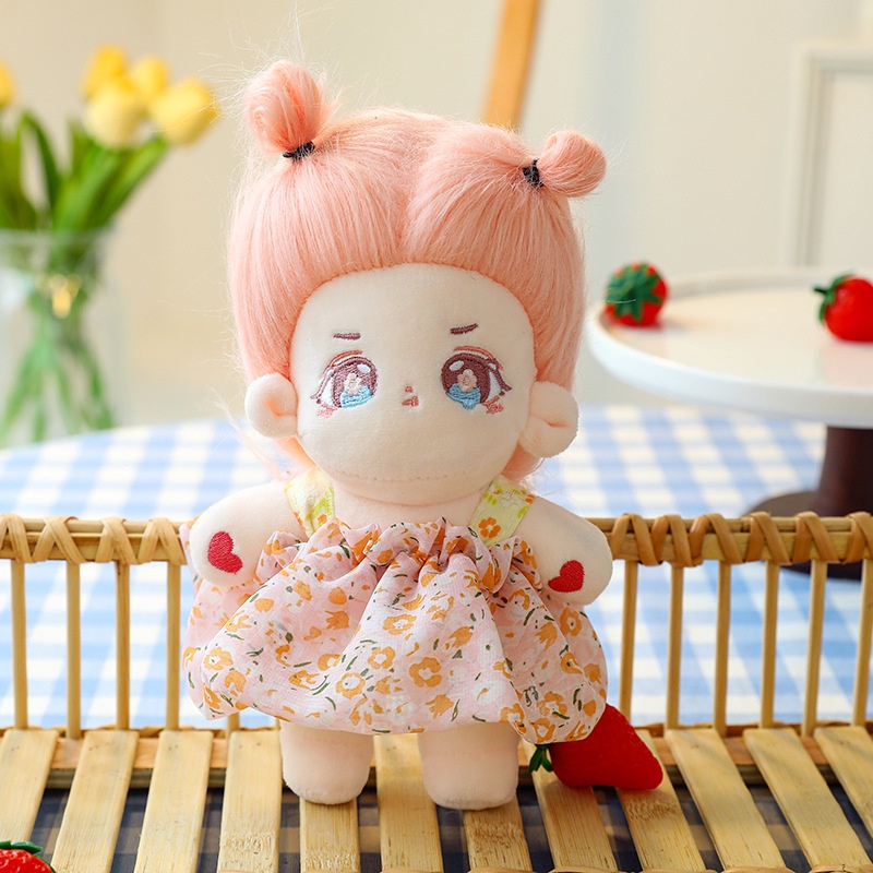 Búp Bê Nhồi Bông Hình Ngôi Sao Tóc Chiên 20cm Nhiều Kiểu Dáng Làm Quà Tặng Cho Bé Gái