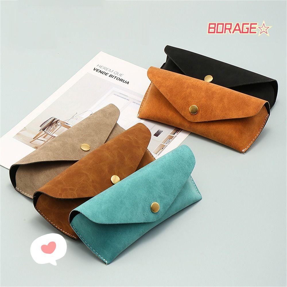 BORAG Hộp Đựng Mắt Kính Bằng Da Mềm Gấp Lại Được Dành Cho Nam Nữ