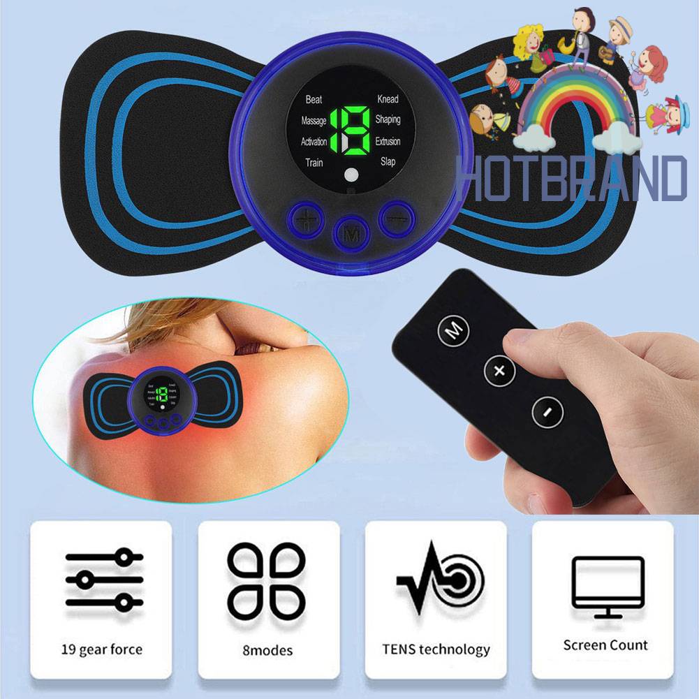 Miếng Dán Xung Điện Mát Xa Lưng Cổ 8 Chế Độ Tiện Dụng