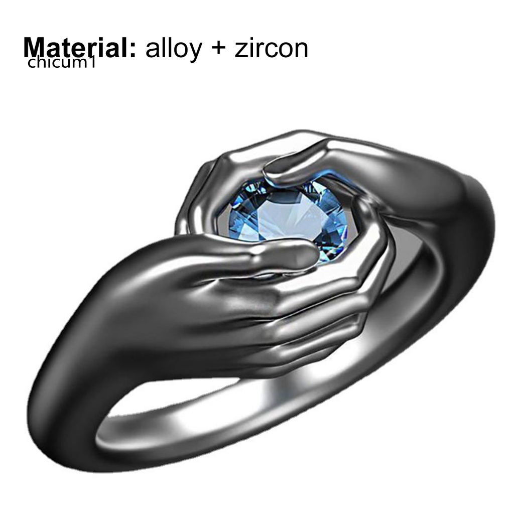 Nhẫn Hợp Kim Mạ Điện Đính Đá Zircon Ôm Sát Tôn Dáng Cho Nữ