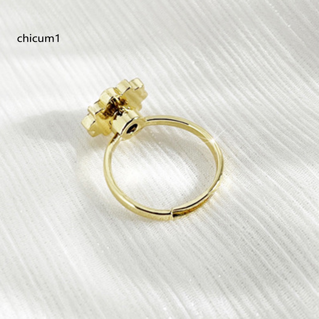 Nhẫn Cưới Dạng Mở Hình Hoa Cúc / Bướm Có Thể Điều Chỉnh Kích Cỡ Cho