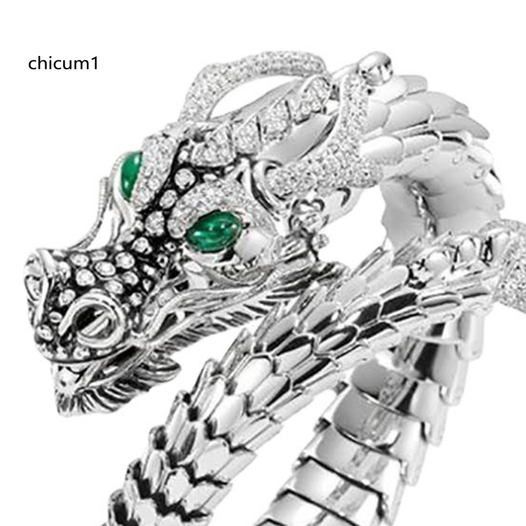 Nhẫn Hở Mạ Bạc Hình Rồng Cá Tính Thời Trang Cho Nam