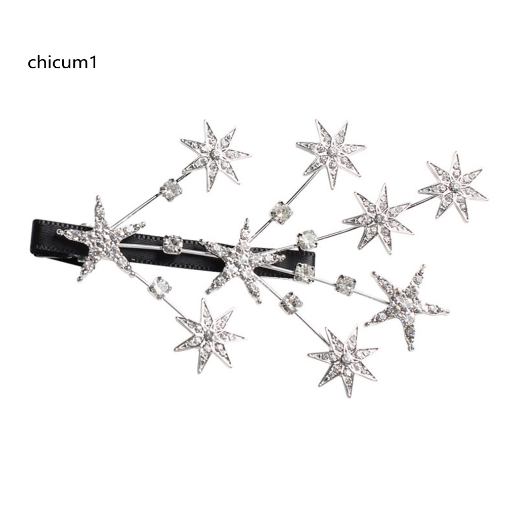 Kẹp Tóc Hình Ngôi Sao Đính Đá Lấp Lánh Thời Trang Cho Nữ