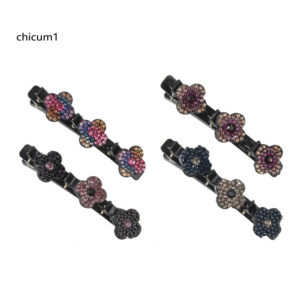 Set 4 Kẹp Tóc Hoa Đính Ngọc Trai Giả Phong Cách Hàn Quốc