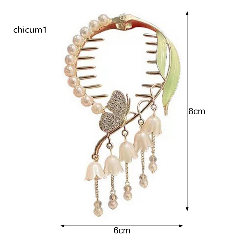 Kẹp Tóc Đuôi Ngựa Đính Ngọc Trai Giả Thời Trang