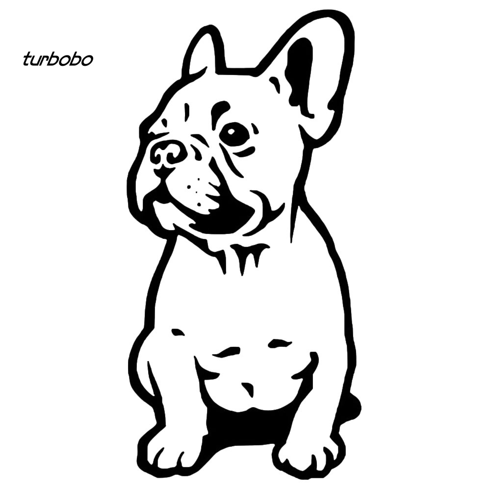 Decal DáN PhảN Quang HìNh Chó Bull Vui NhộN Trang Trí Thân Xe Hơi