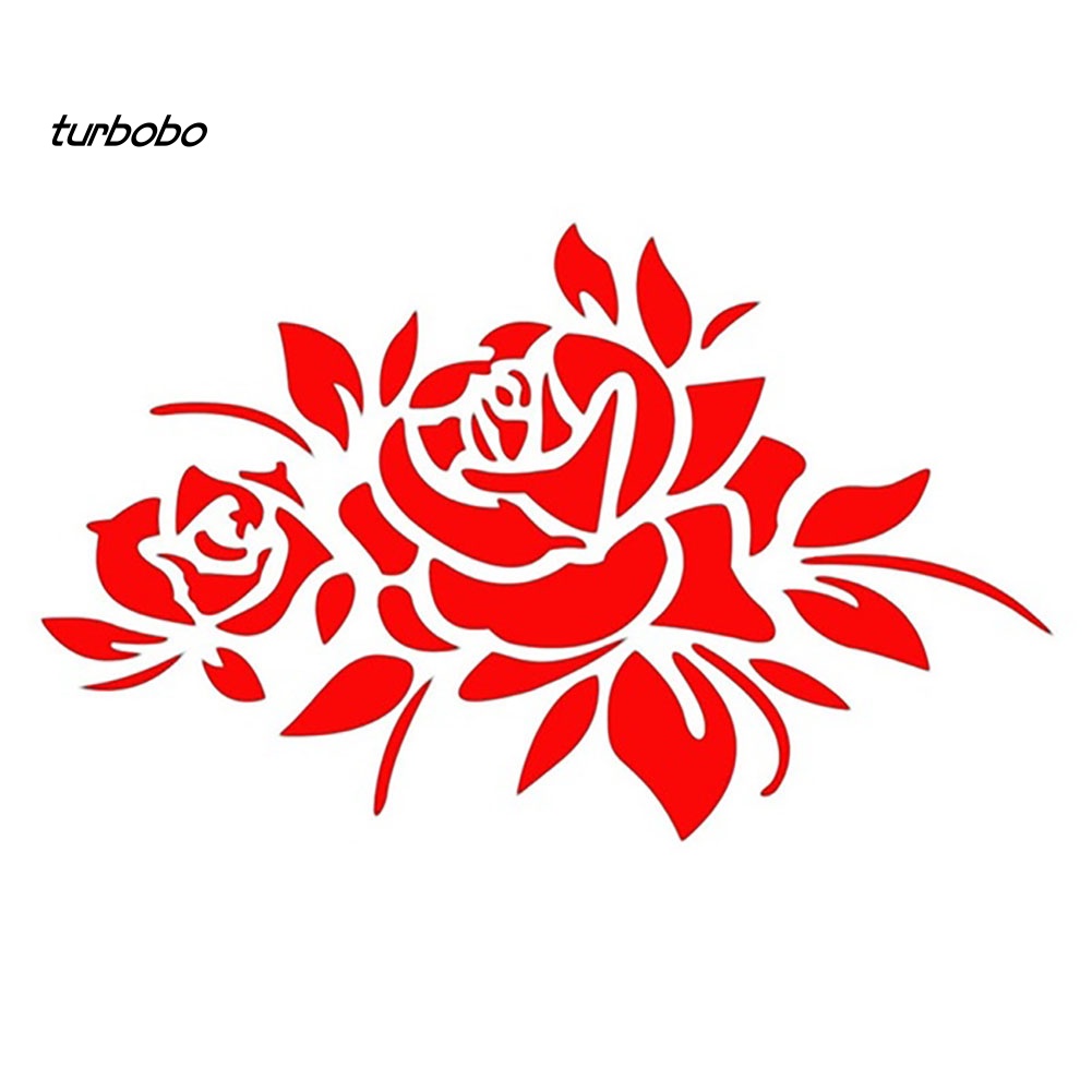 Decal DáN PhảN Quang HọA TiếT Hoa HồNg Trang Trí Thân Xe Hơi