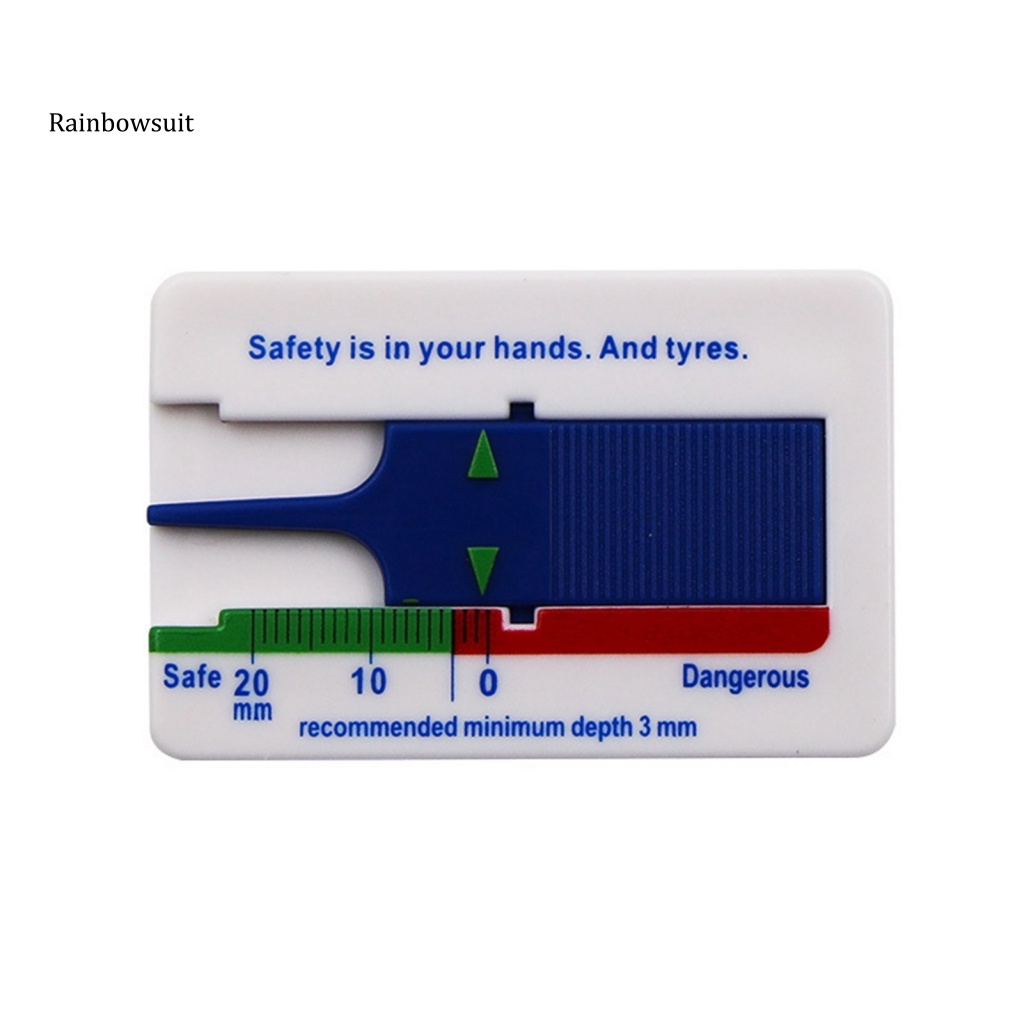 Thước Đo Độ Sâu Lốp Xe Di Động Bằng Nhựa 0-20mm