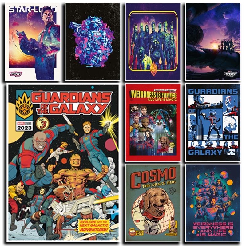 Poster Phim guardians of the galaxy Phong Cách retro