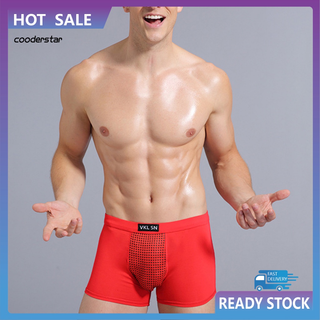 Quần Lót Boxer Nam Châm Hút Mồ Hôi Màu Trơn Plus Size