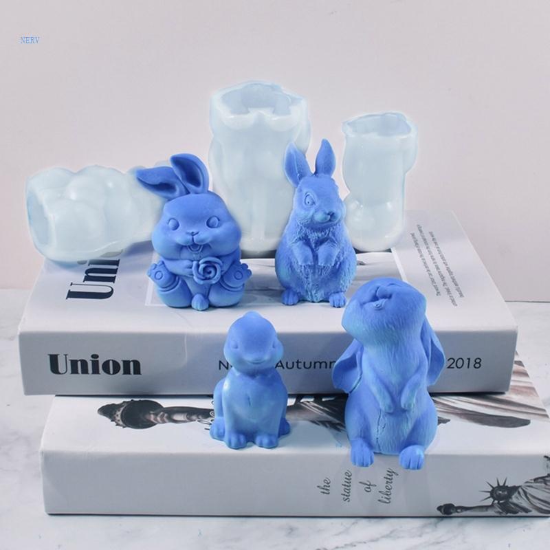 Khuôn Làm Nến Hình Thỏ Trang Trí Nhà Cửa