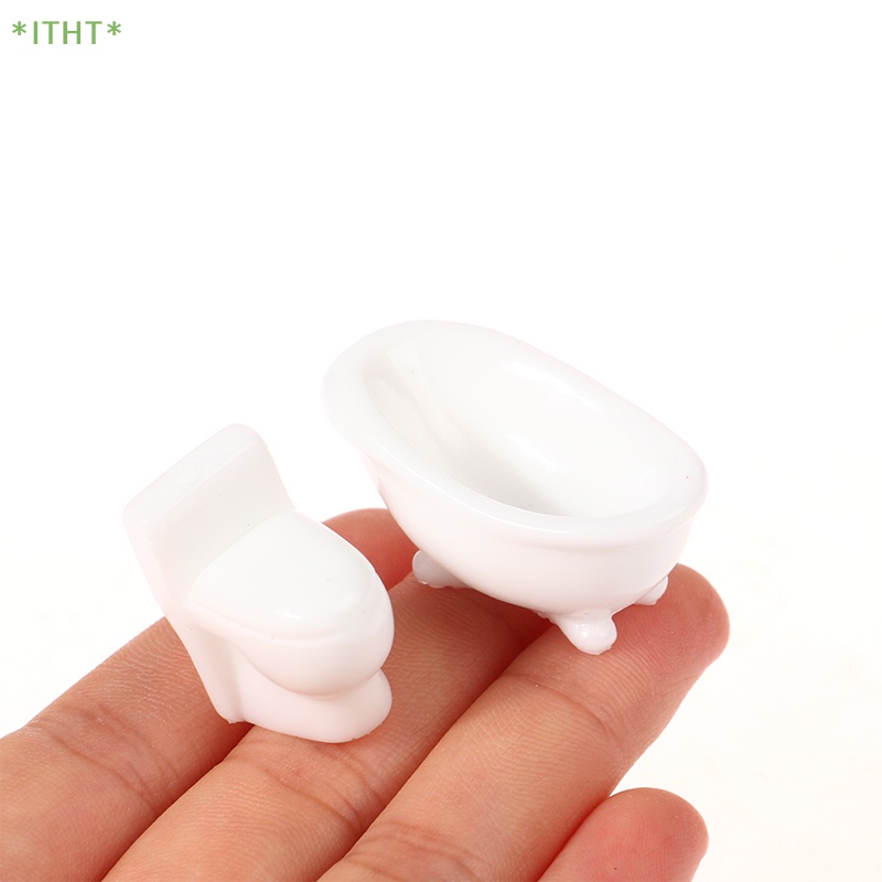 Mô Hình Bồn Cầu Mini Bằng Silicon Tự Trang Trí Nhà Búp Bê Tỉ Lệ 1: 12 Mới