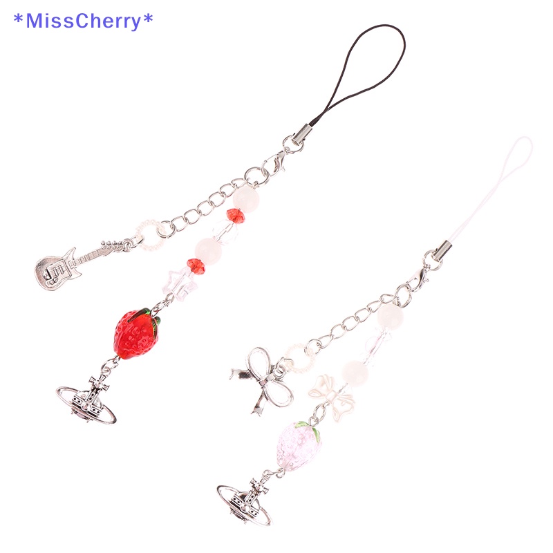 Dây Đeo Điện Thoại Y2K Họa Tiết Trái Dâu / Hành Tinh Dễ Thương Hợp Thời Trang Mới