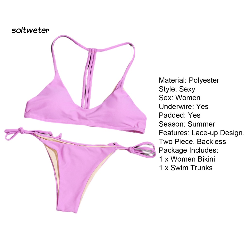 1 Bộ Đồ Bơi Hai Mảnh Có Mút Nâng Ngực Ôm Dáng Thời Trang Cho Nữ