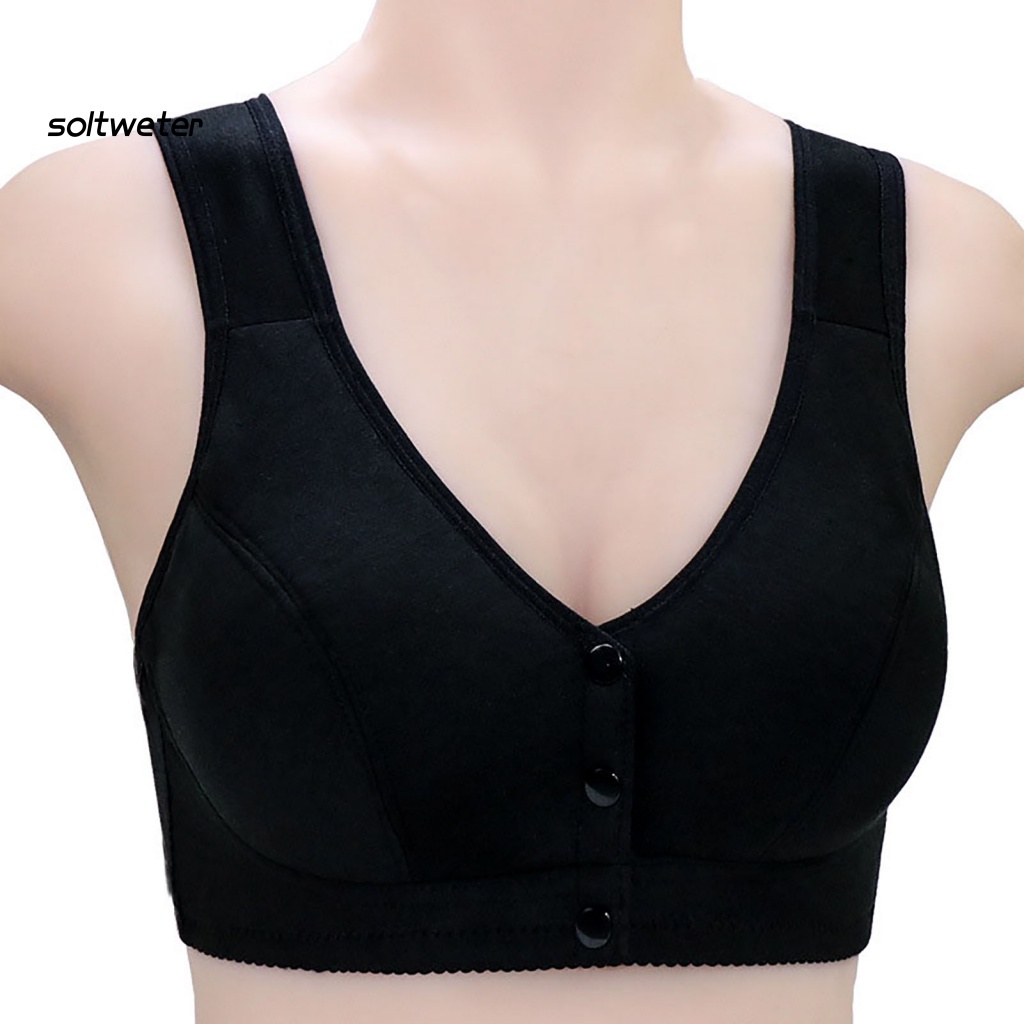 St Áo Ngực Cài Nút Trước Không Gọng Thép Mềm Mại Nâng Ngực Size Lớn Cho Mẹ Bỉm Sữa