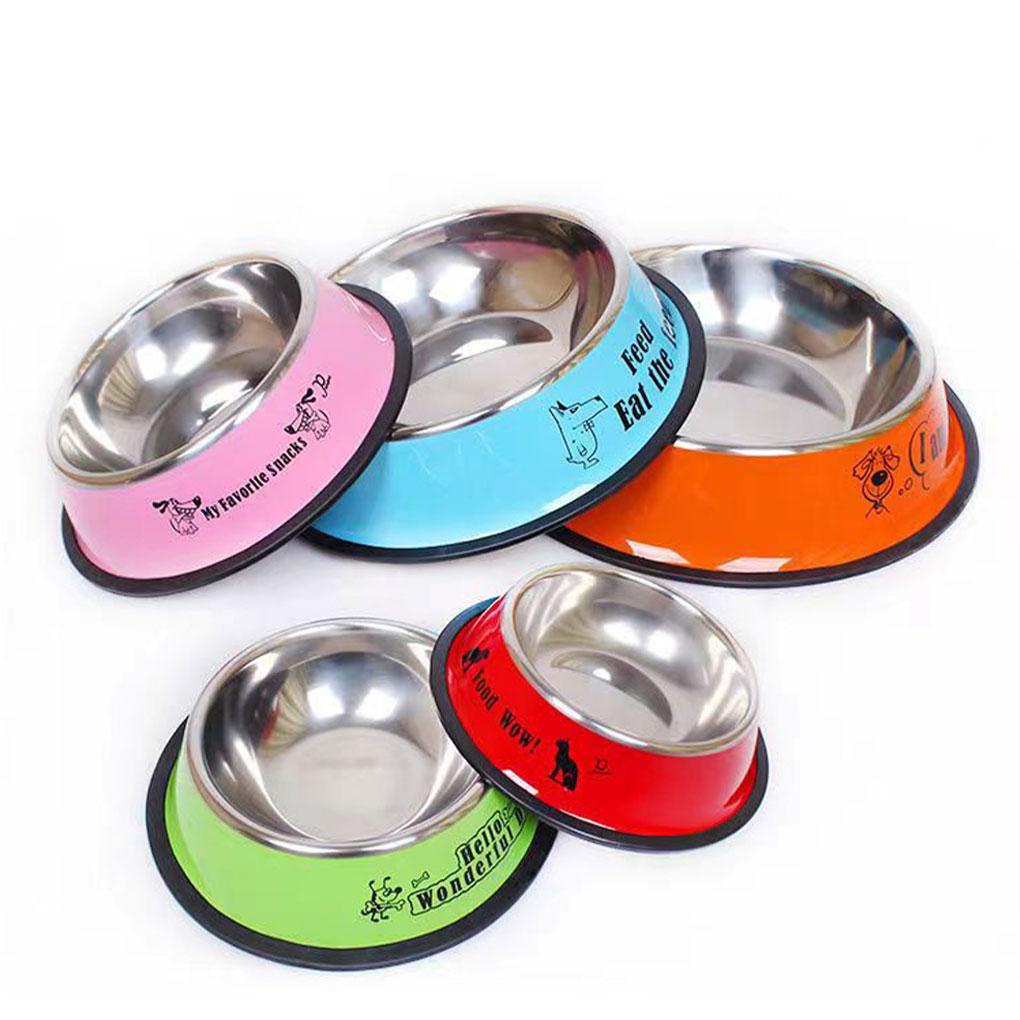 Bộ 2 Bát Đựng Thức Ăn Cho Thú Cưng Bằng Thép Không Gỉ 15CM