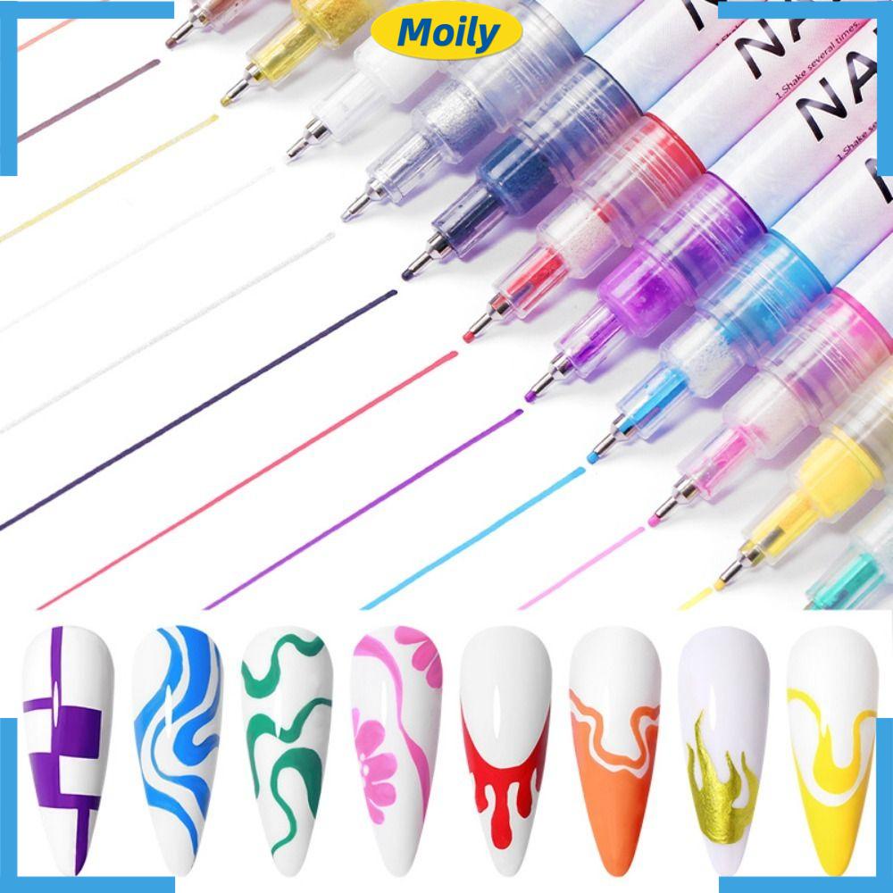 MOILYVN Set 10 Bút Vẽ Trang Trí Móng Tay Nghệ Thuật Chuyên Nghiệp