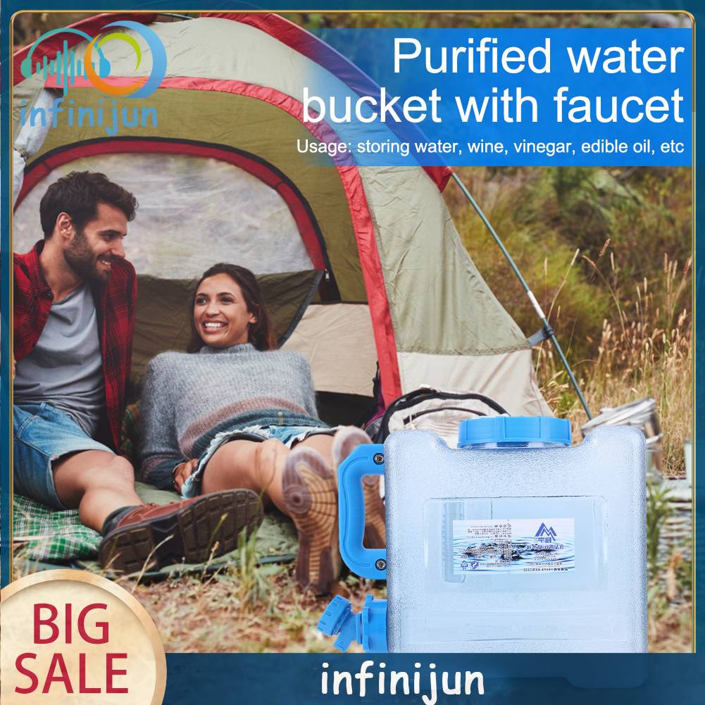 Bình Đựng Nước Chống Rò Rỉ Dung Tích 6 / 8 / 13 / 18L Tiện Dụng Mang Theo Du Lịch Cắm Trại