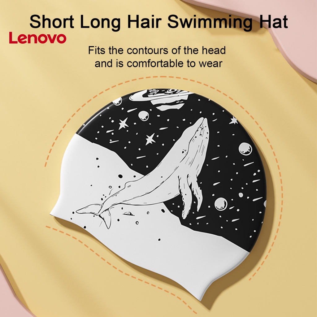 Mũ Bơi Silicone In Hình Hoa Hướng Dương Đàn Hồi Cao Thoải Mái Chống Thấm Nước Có Tóc Xoăn Ngắn Trung Bình Dày Dặn Cho Ad