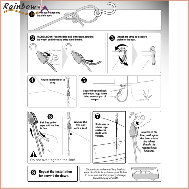 [COD] Ròng Rọc Tải Trọng Nhanh Chóng Cho Thuyền Kayak Ca Nô Và Dây Thừng Khóa Cà Vạt Có Thể Điều Chỉnh