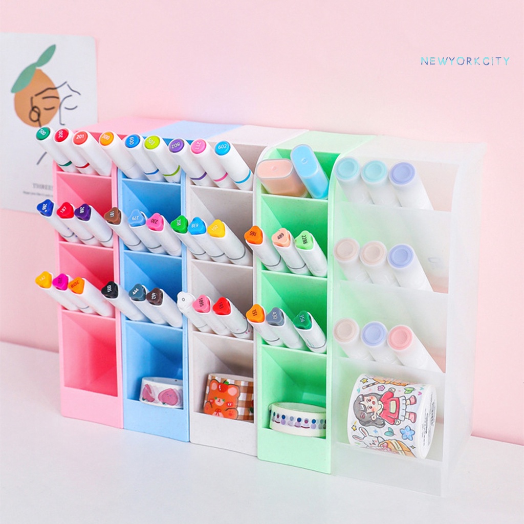 Giá Đỡ Bút Chì Trang Điểm NY-Pen 45 Độ Bằng Nhựa Trong Suốt Đa Năng