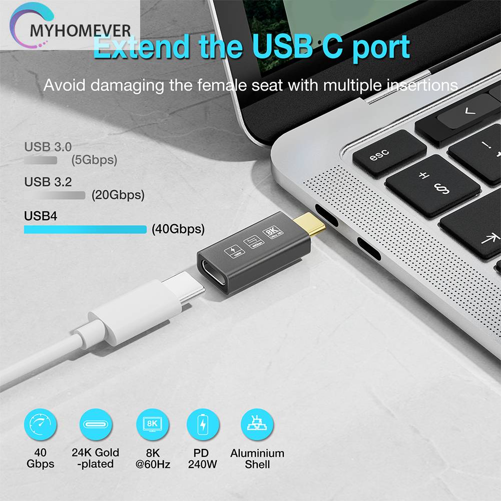 Đầu Chuyển Đổi Type C 8K HD Type-C Sang Ổ Cắm 60hz Chuyên Dụng Cho Máy Tính / Laptop