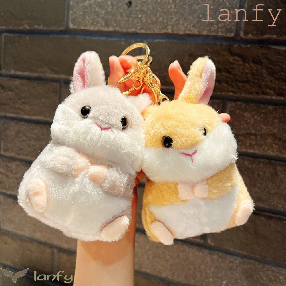 LANFY Móc Khóa Thỏ Nhồi Bông Dễ Thương Dùng Làm Đồ Chơi DIY